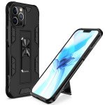 Wholesale Military Grade Armor Protection Stand Magnetic Feature Case for iPhone 12 Pro Max 6.7 (Black)